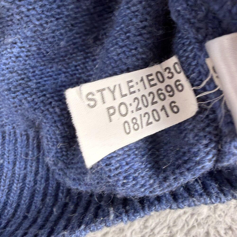 Vineyard Vines Fair Isle 1/4 Zip Sweater Mens XL Blue Merino Wool Alpaca Blend - Picture 11 of 12
